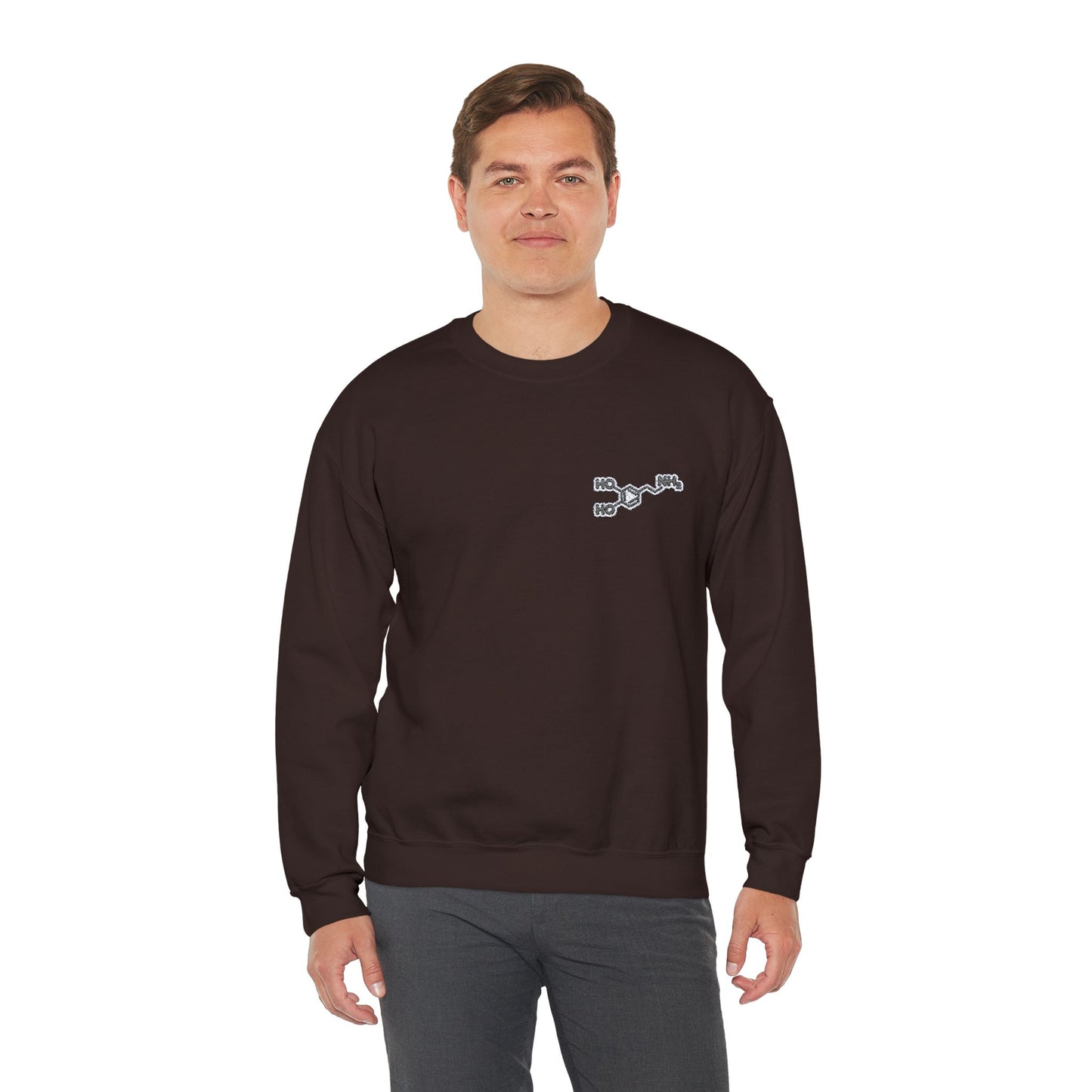 Dopamine Symbol Embroidered Sweatshirt
