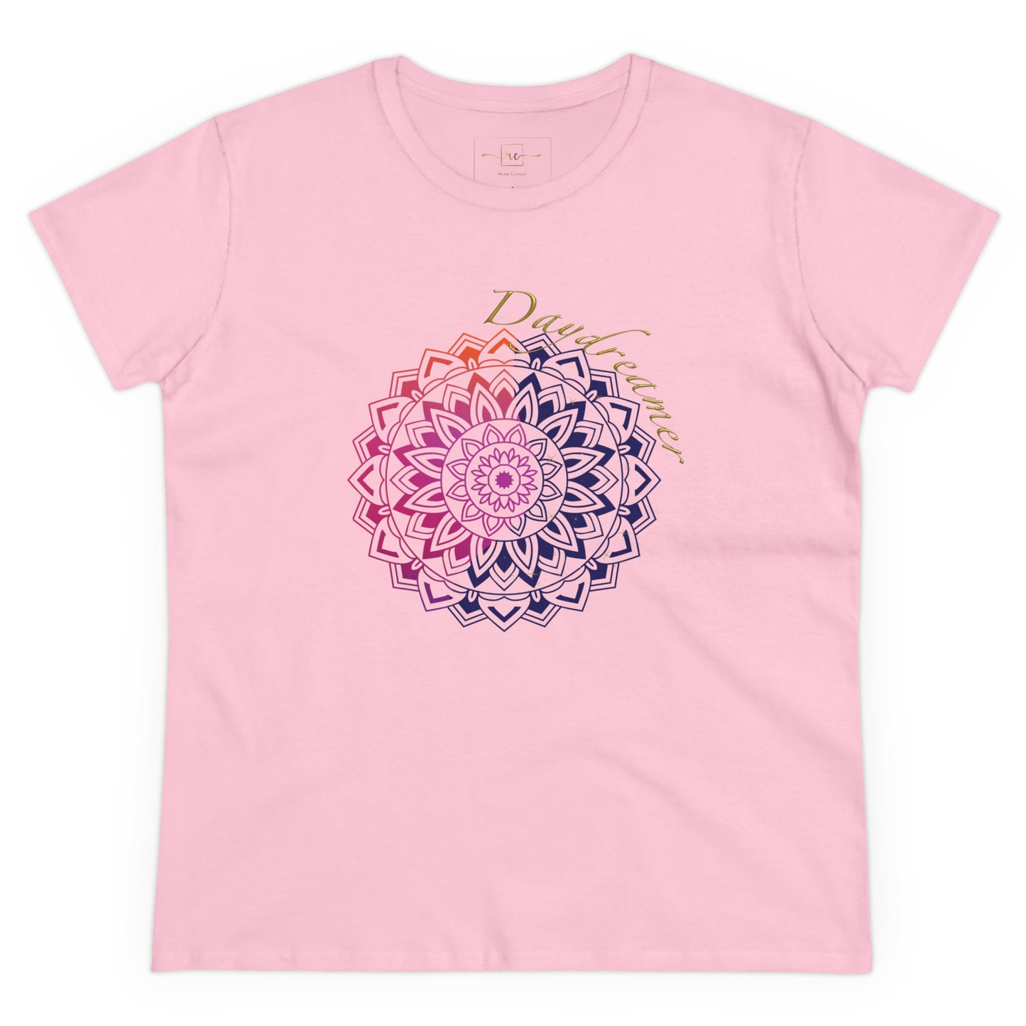 Daydreamer Mandala Women's Mid-weight Cotton Tee - Wellness Mental Health