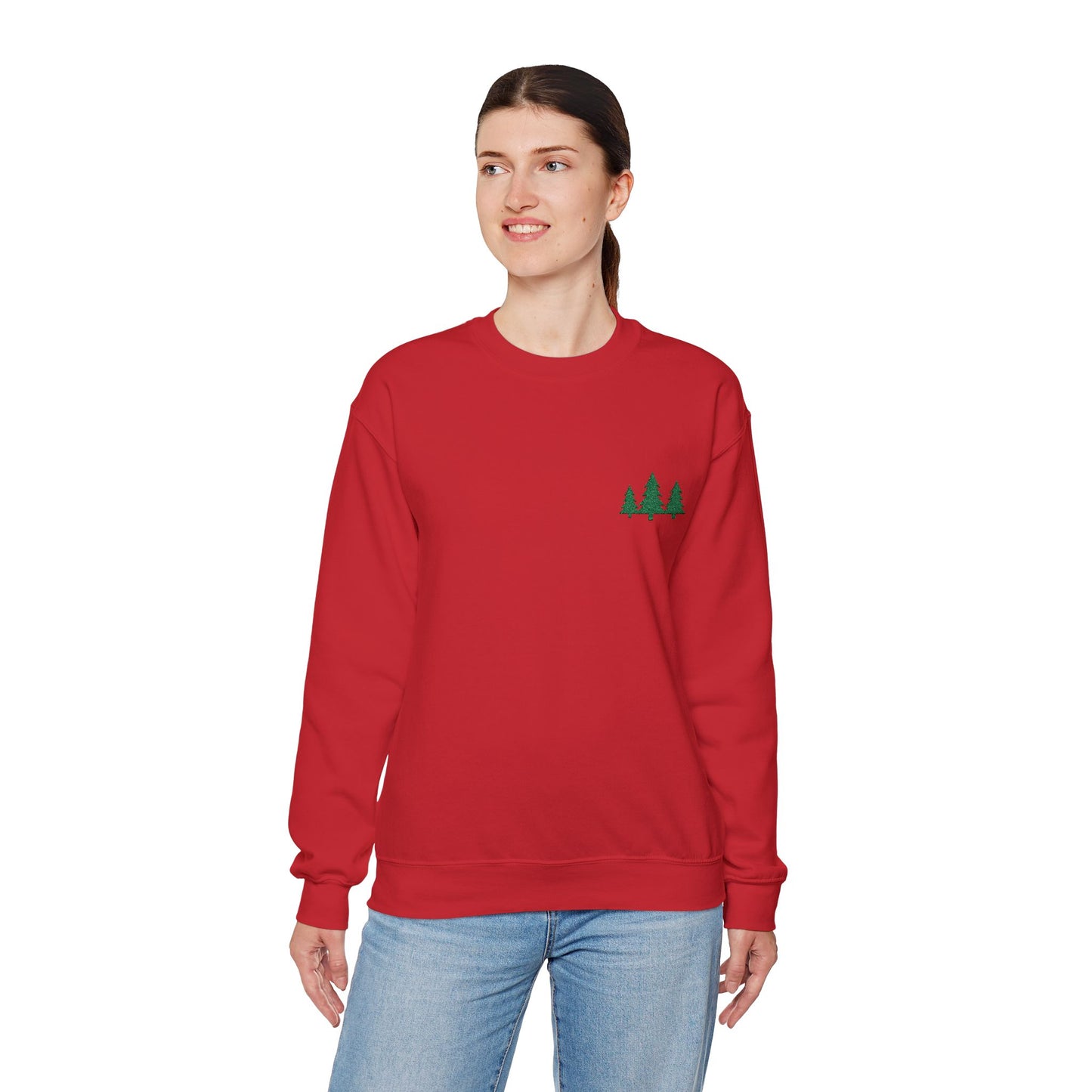 Pine Trees Embroidered Unisex Sweatshirt