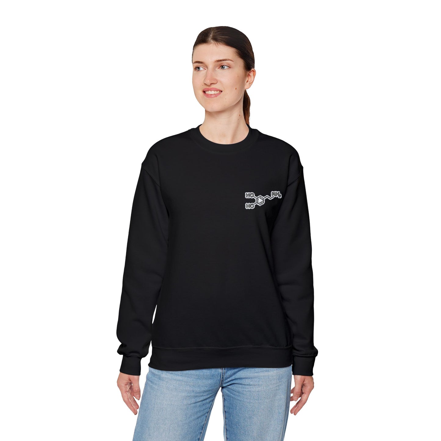 Dopamine Symbol Embroidered Sweatshirt