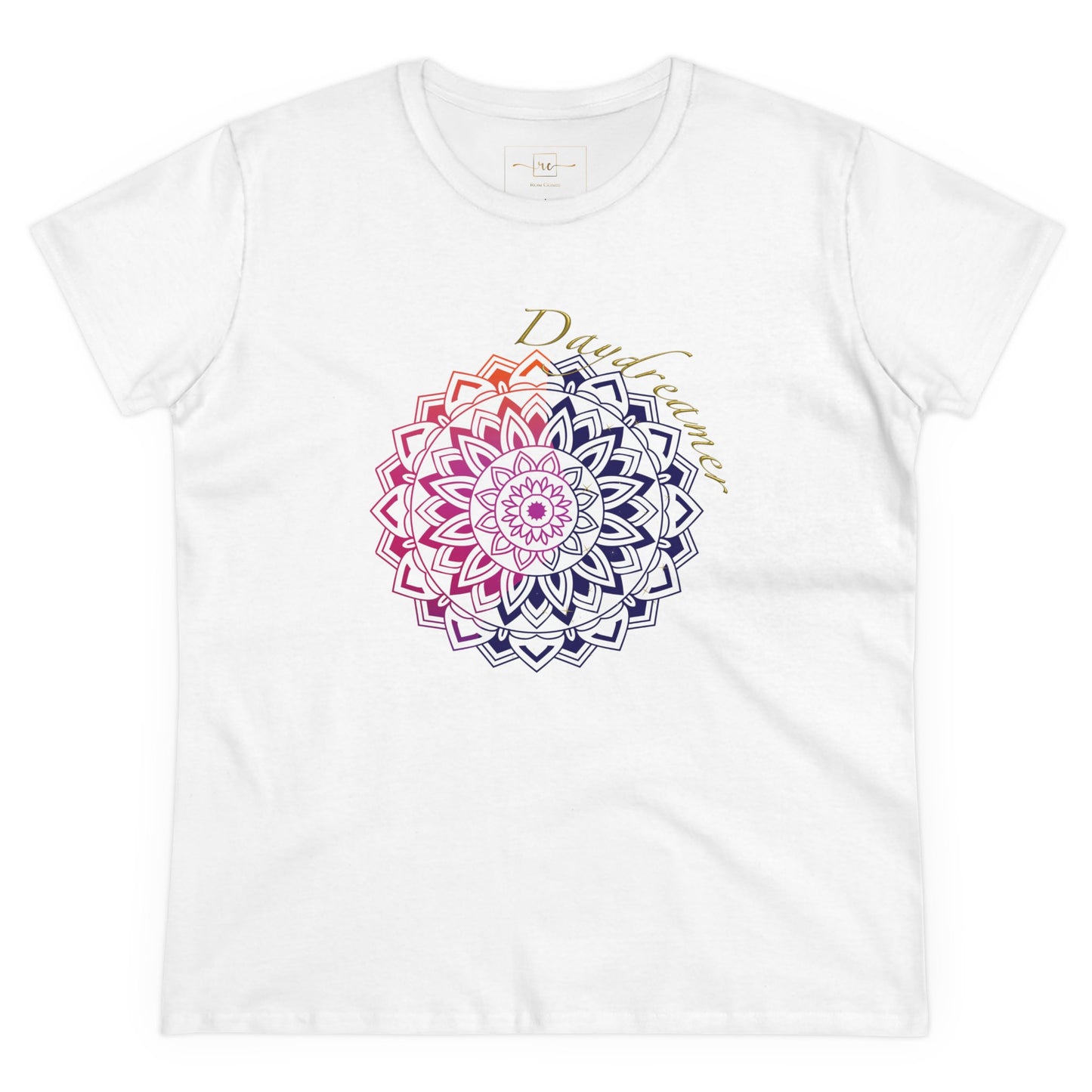 Daydreamer Mandala Women's Mid-weight Cotton Tee - Wellness Mental Health