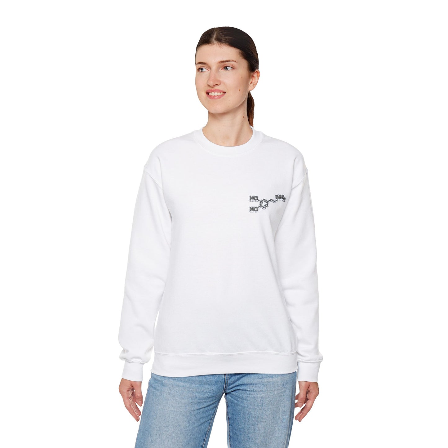 Dopamine Symbol Embroidered Sweatshirt