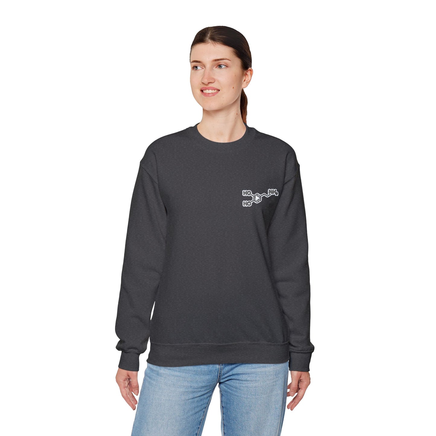 Dopamine Symbol Embroidered Sweatshirt
