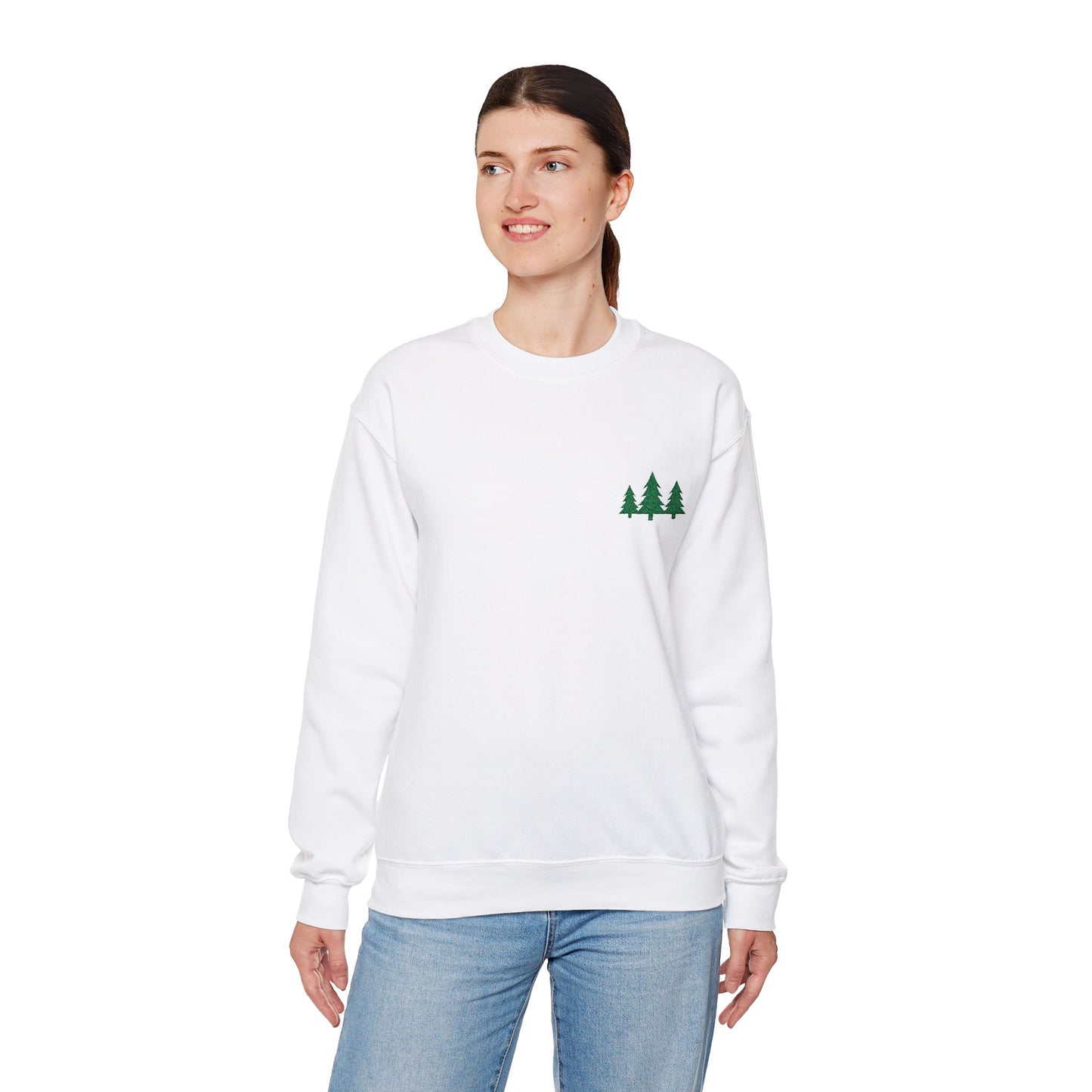 Pine Trees Embroidered Unisex Sweatshirt