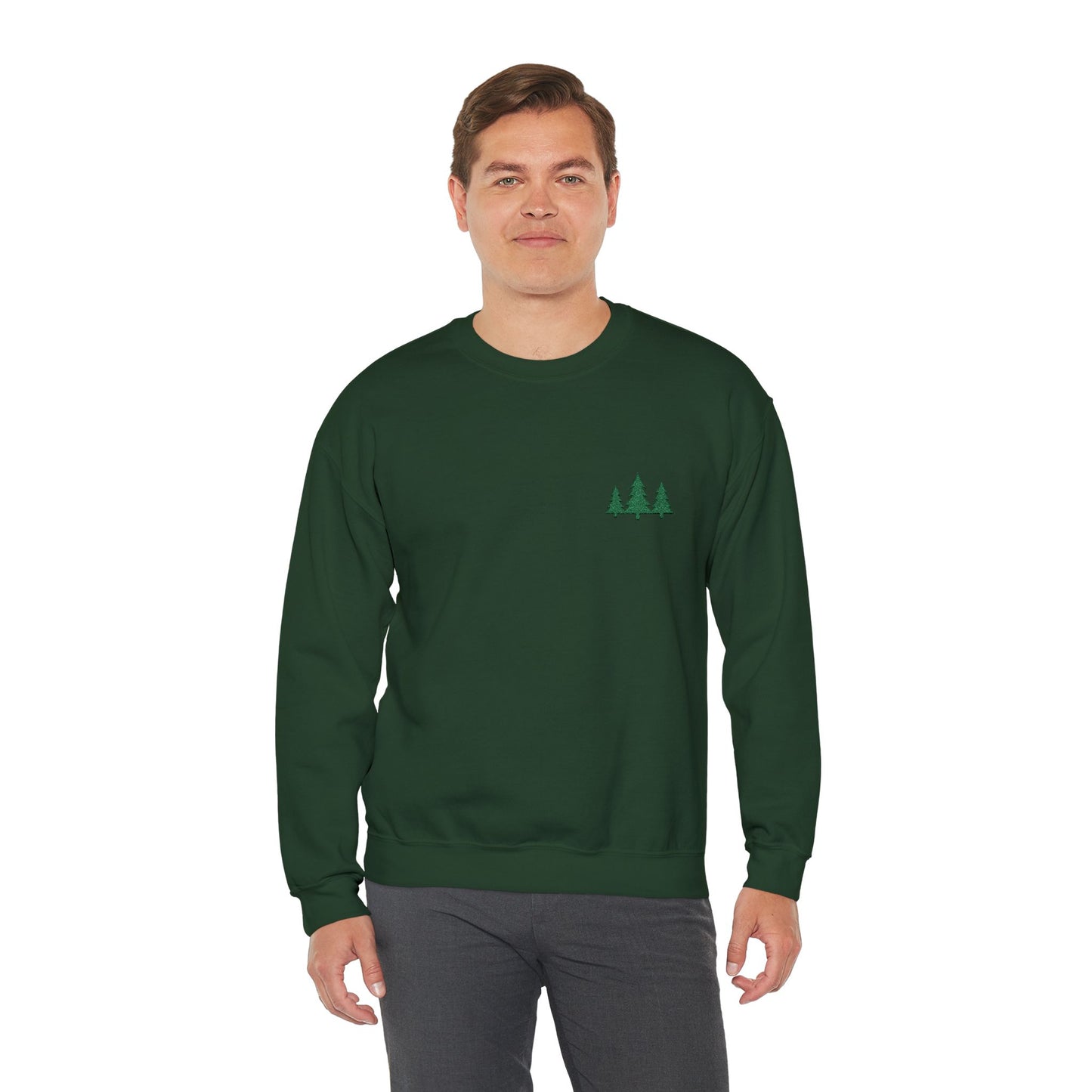 Pine Trees Embroidered Unisex Sweatshirt