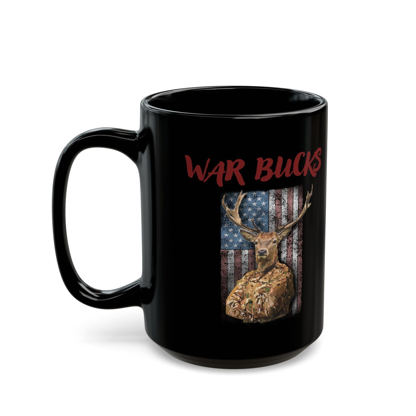War Bucks Black Mug (11oz, 15oz) - Rock Music Graphic