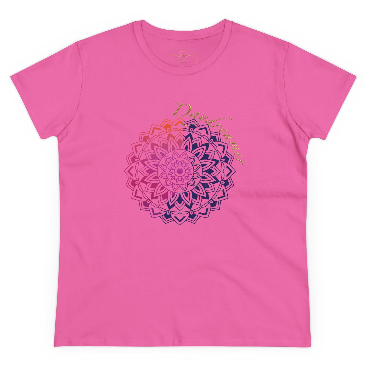 Daydreamer Mandala Women's Mid-weight Cotton Tee - Wellness Mental Health