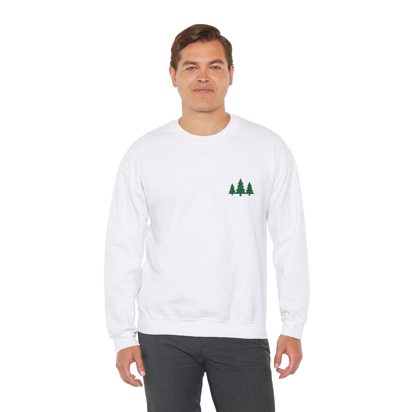 Pine Trees Embroidered Unisex Sweatshirt