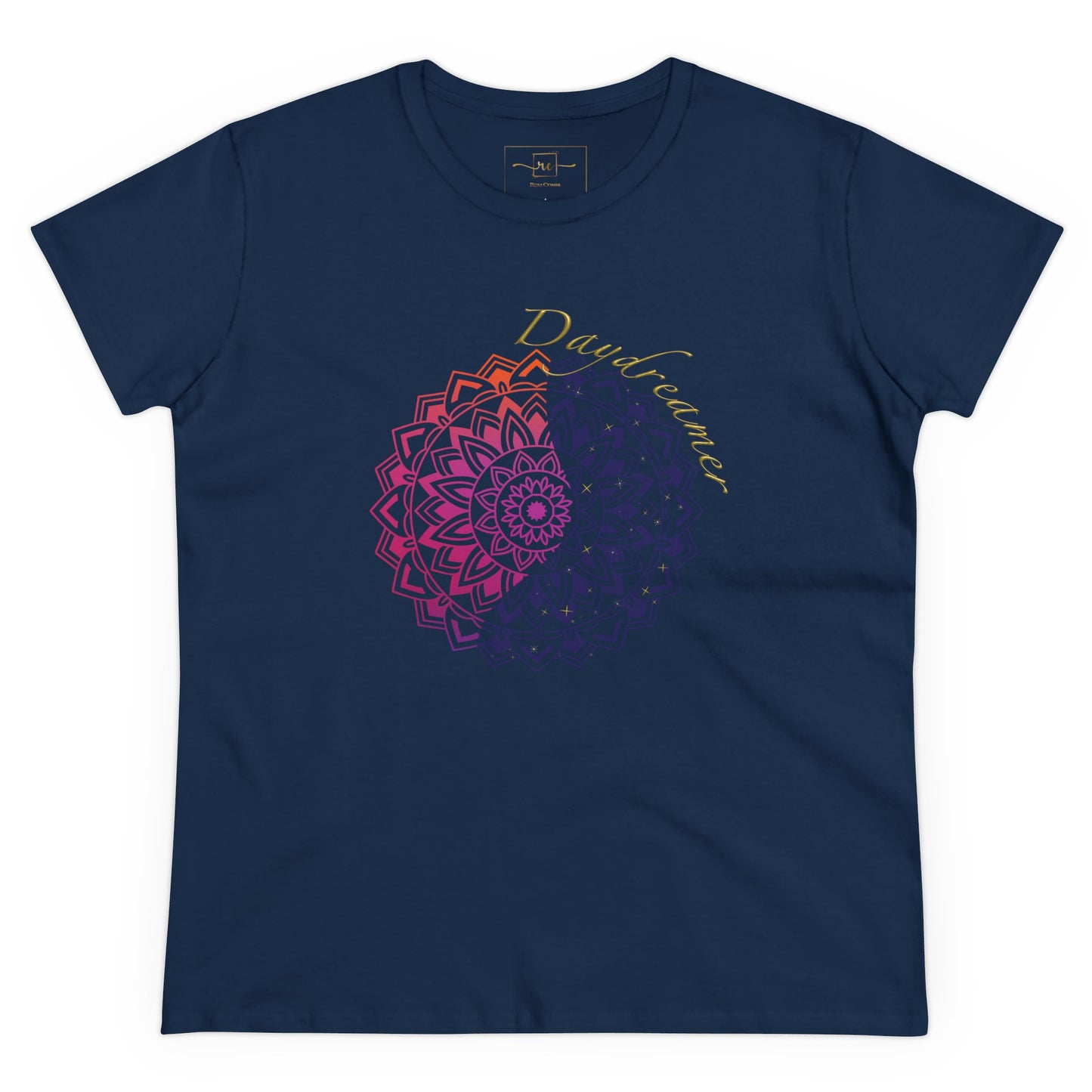 Daydreamer Mandala Women's Mid-weight Cotton Tee - Wellness Mental Health