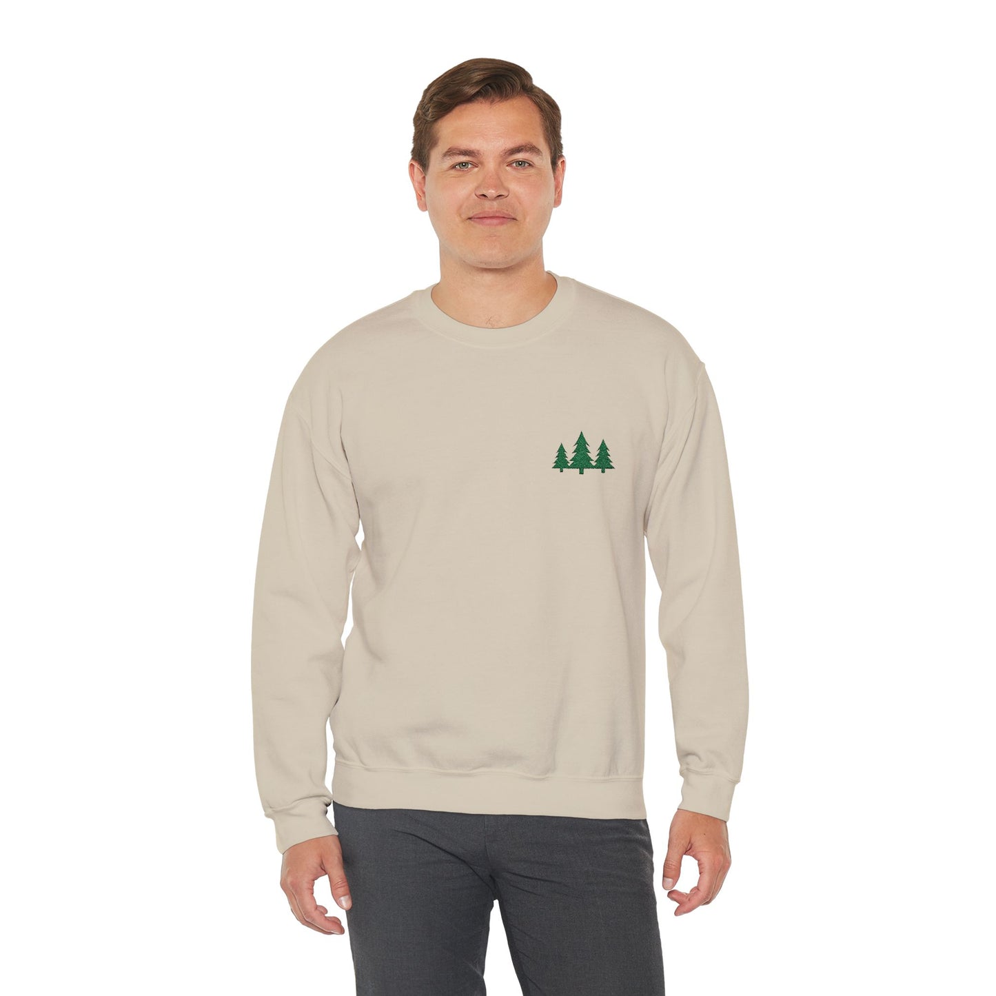 Pine Trees Embroidered Unisex Sweatshirt