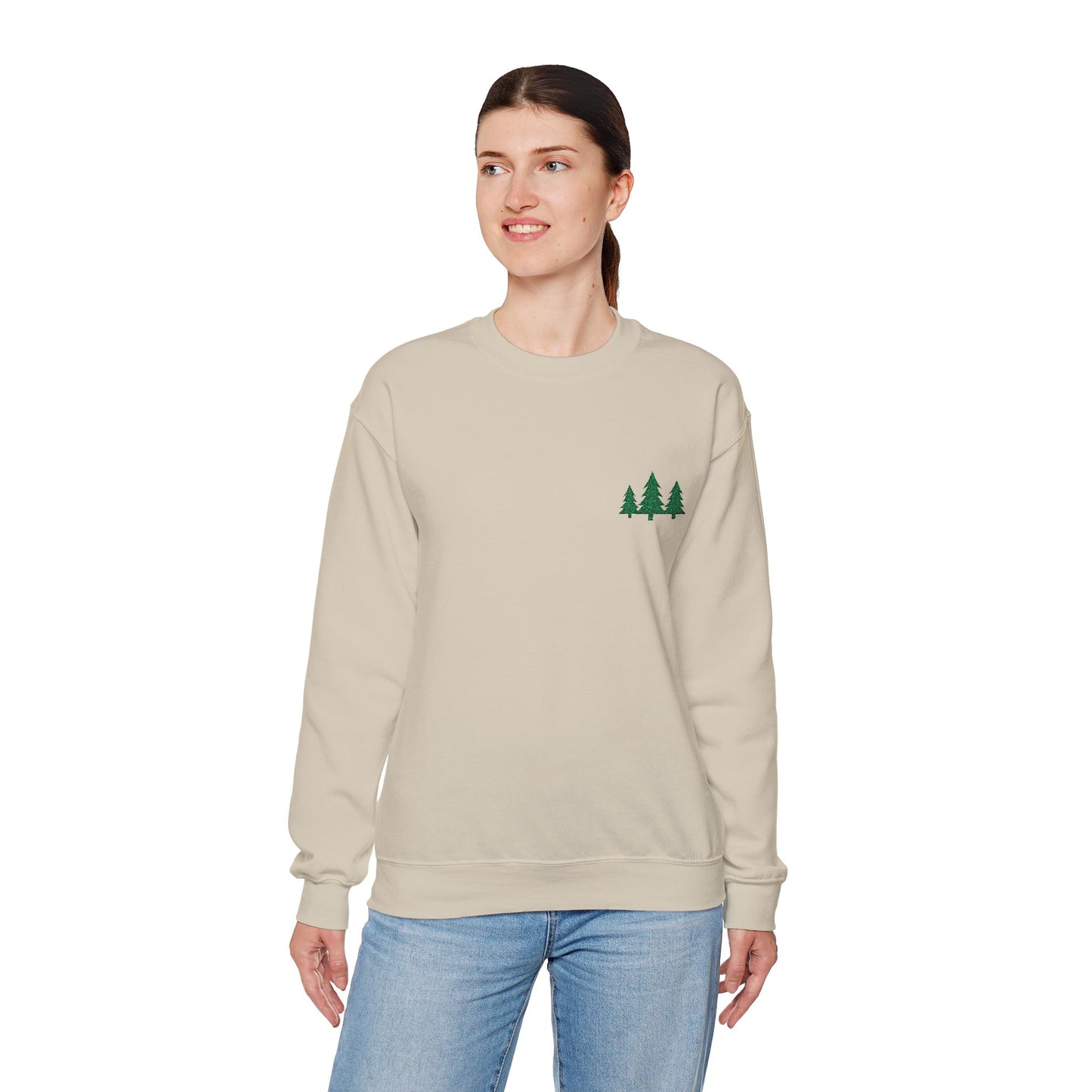 Pine Trees Embroidered Unisex Sweatshirt