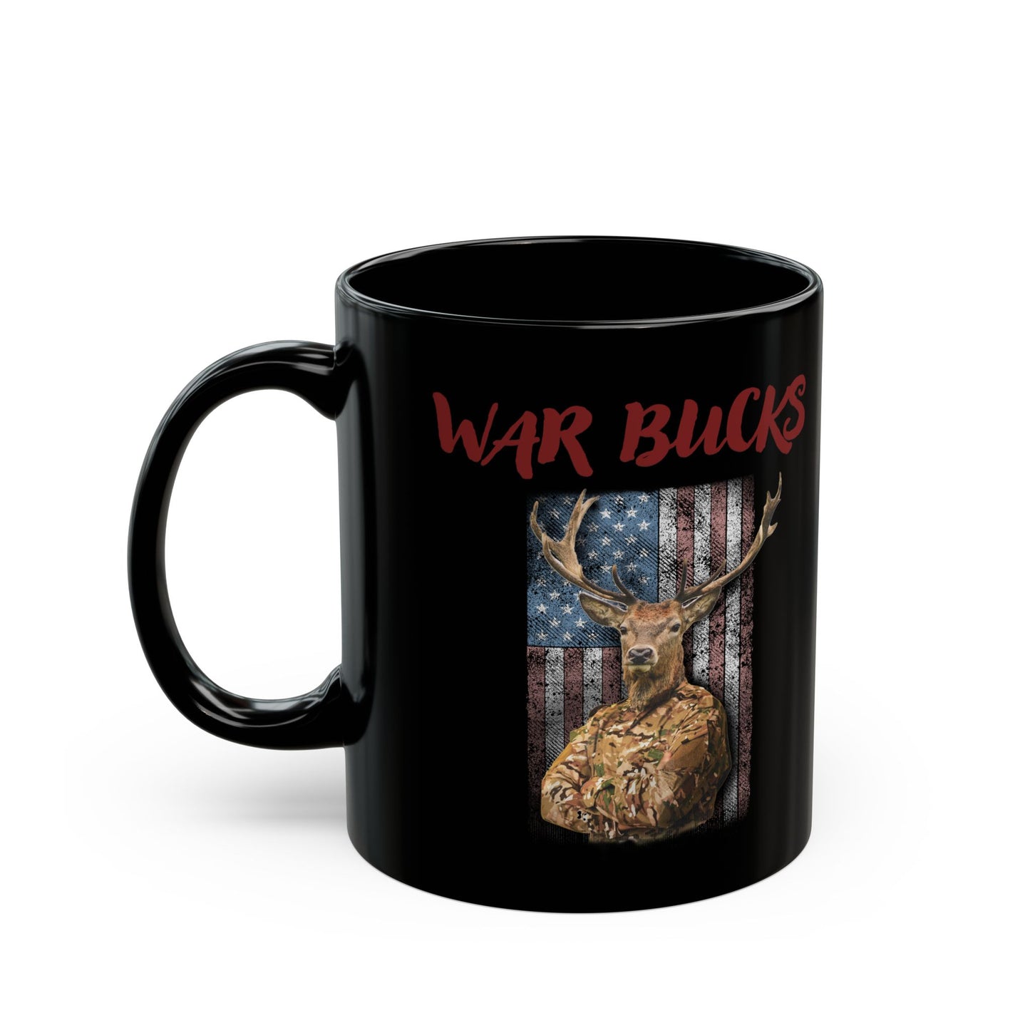 War Bucks Black Mug (11oz, 15oz) - Rock Music Graphic