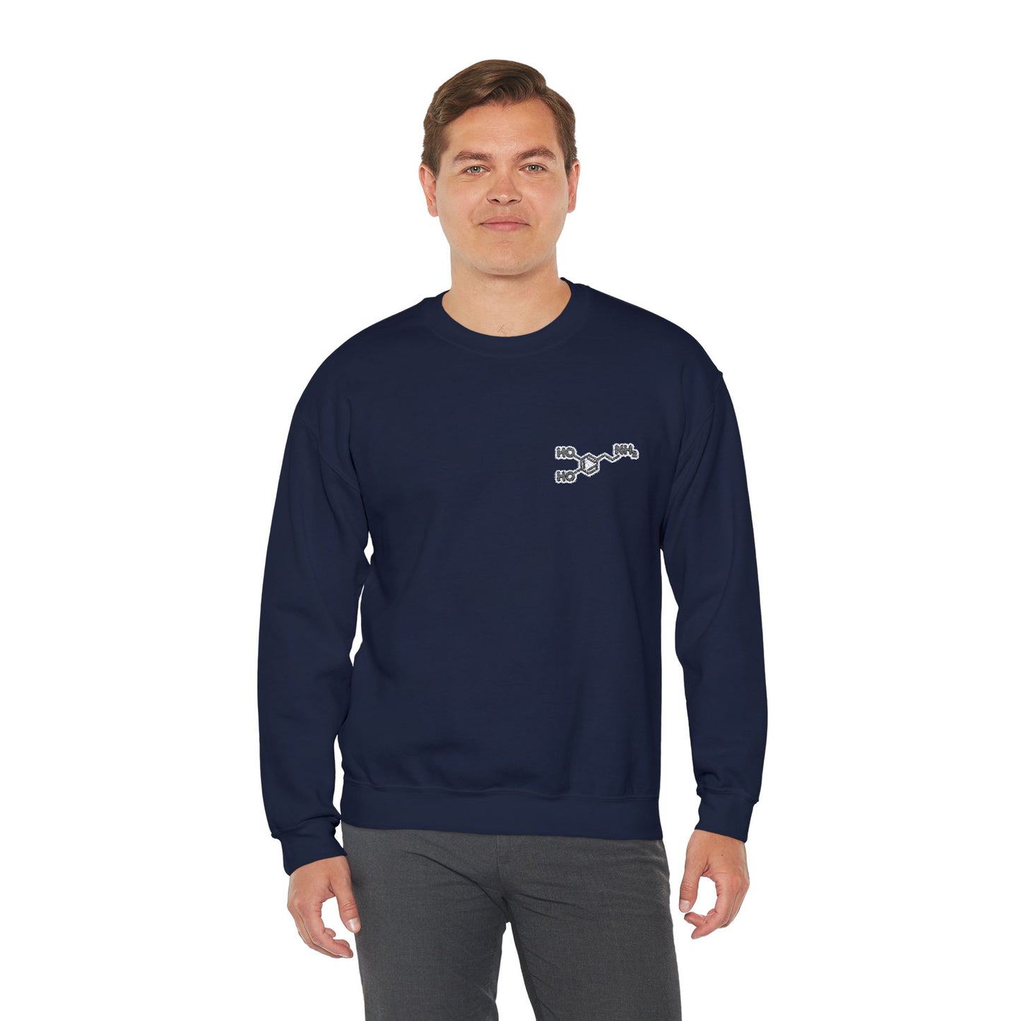 Dopamine Symbol Embroidered Sweatshirt