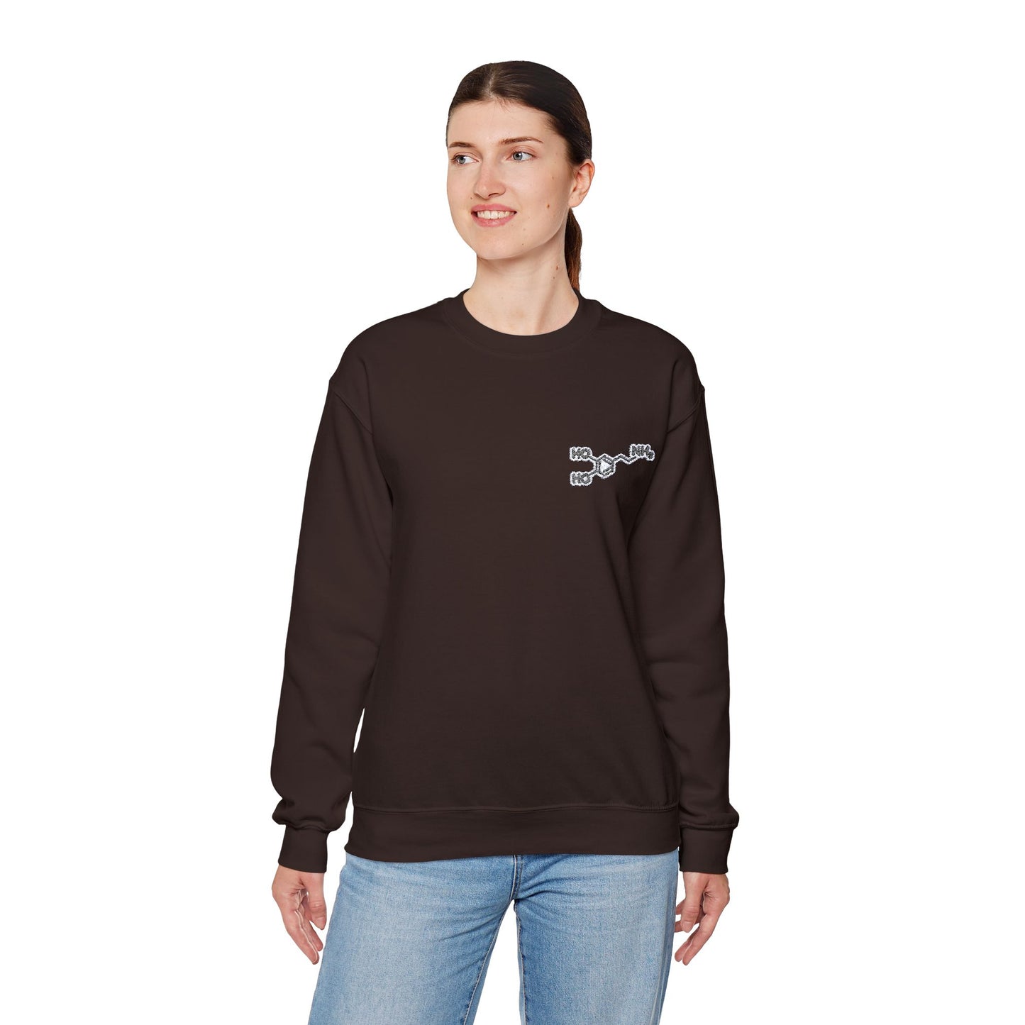 Dopamine Symbol Embroidered Sweatshirt