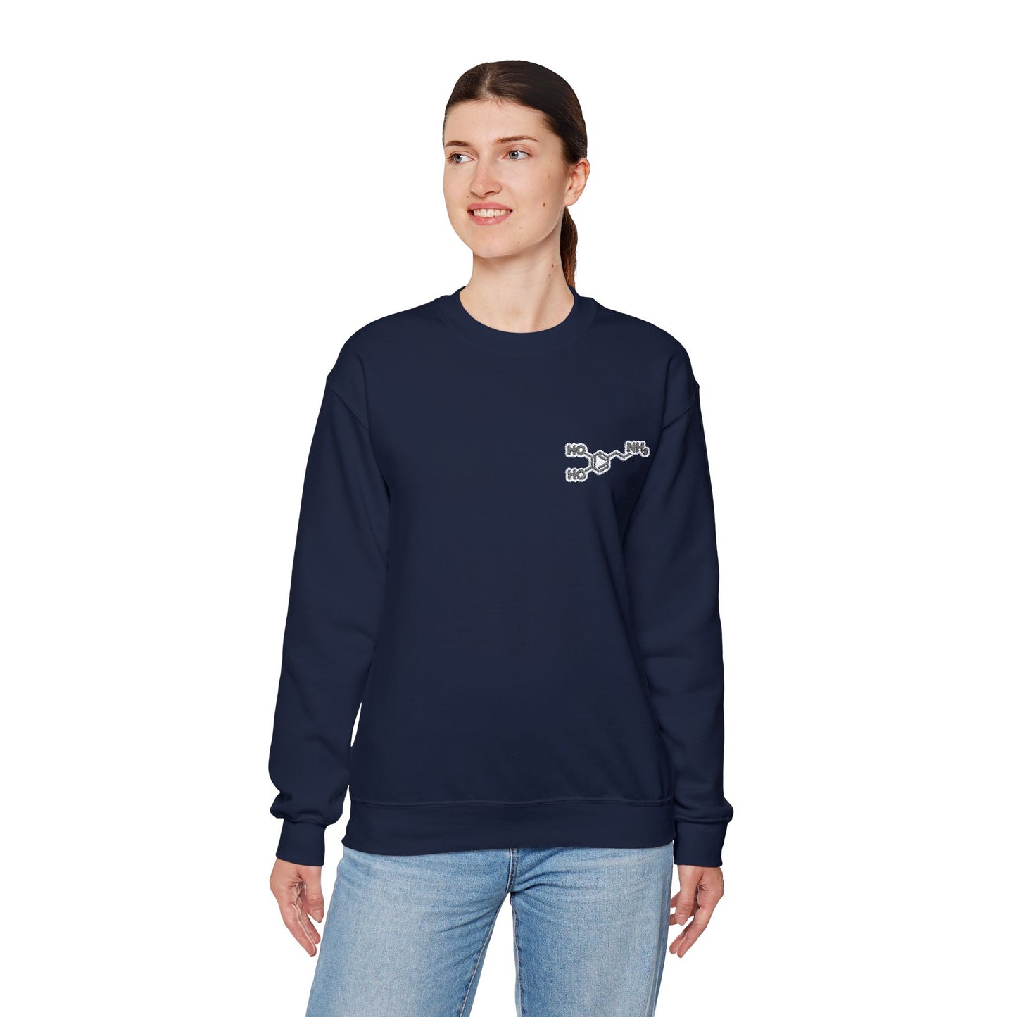 Dopamine Symbol Embroidered Sweatshirt