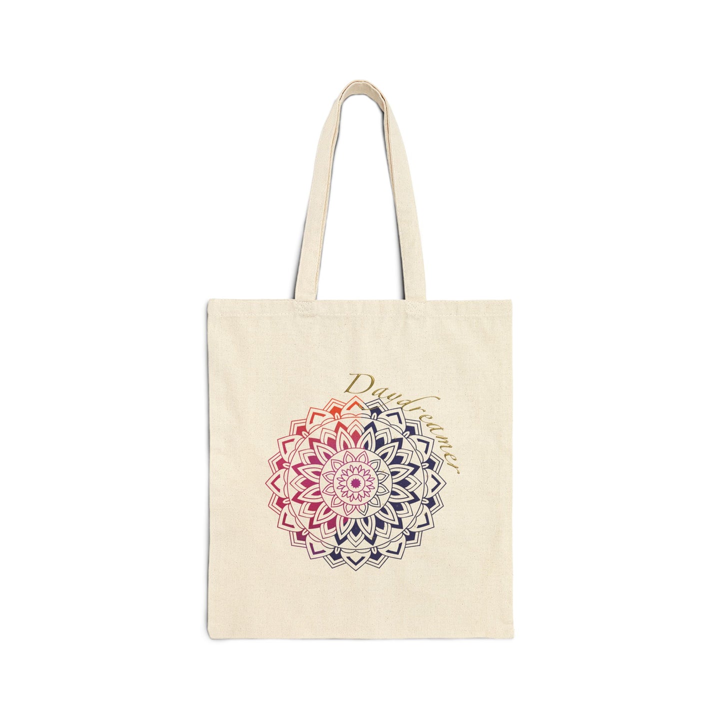 Daydreamer Mandala Graphic Canvas Tote Bag