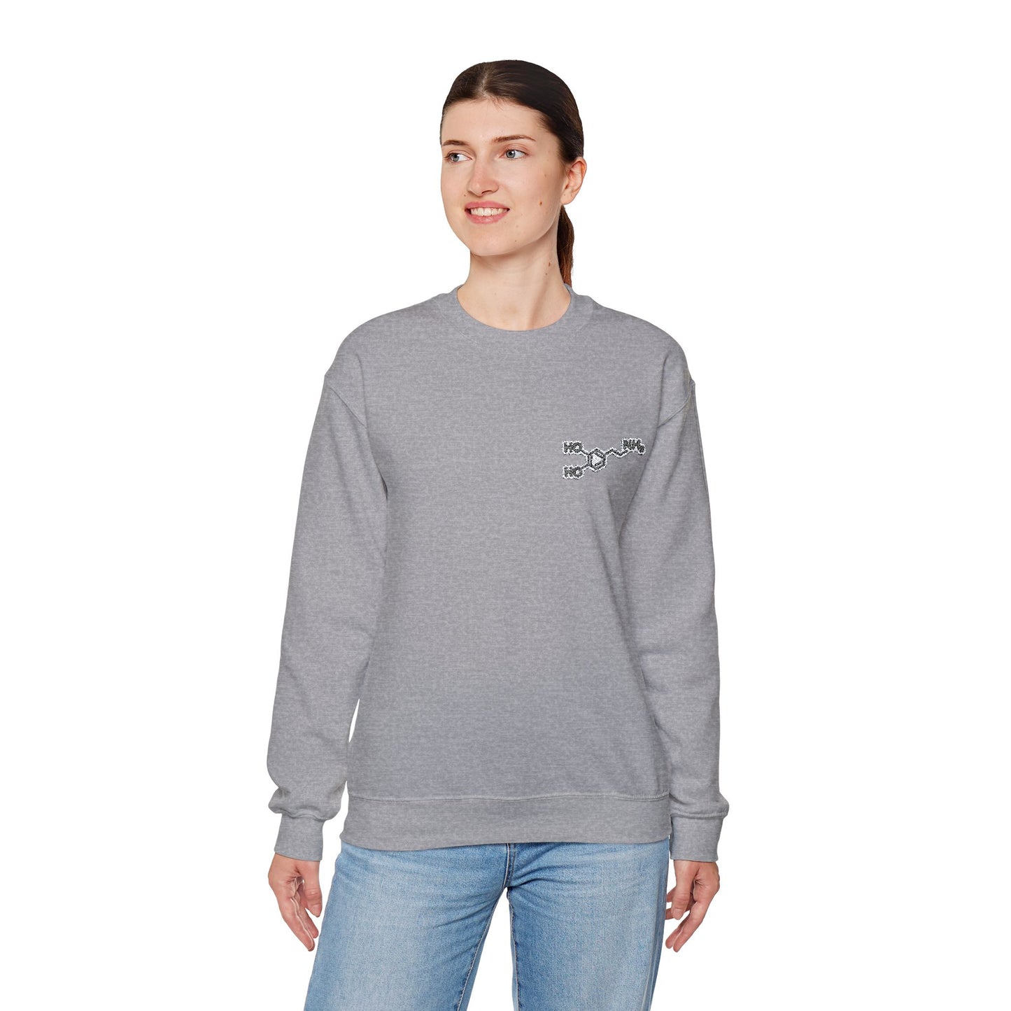 Dopamine Symbol Embroidered Sweatshirt