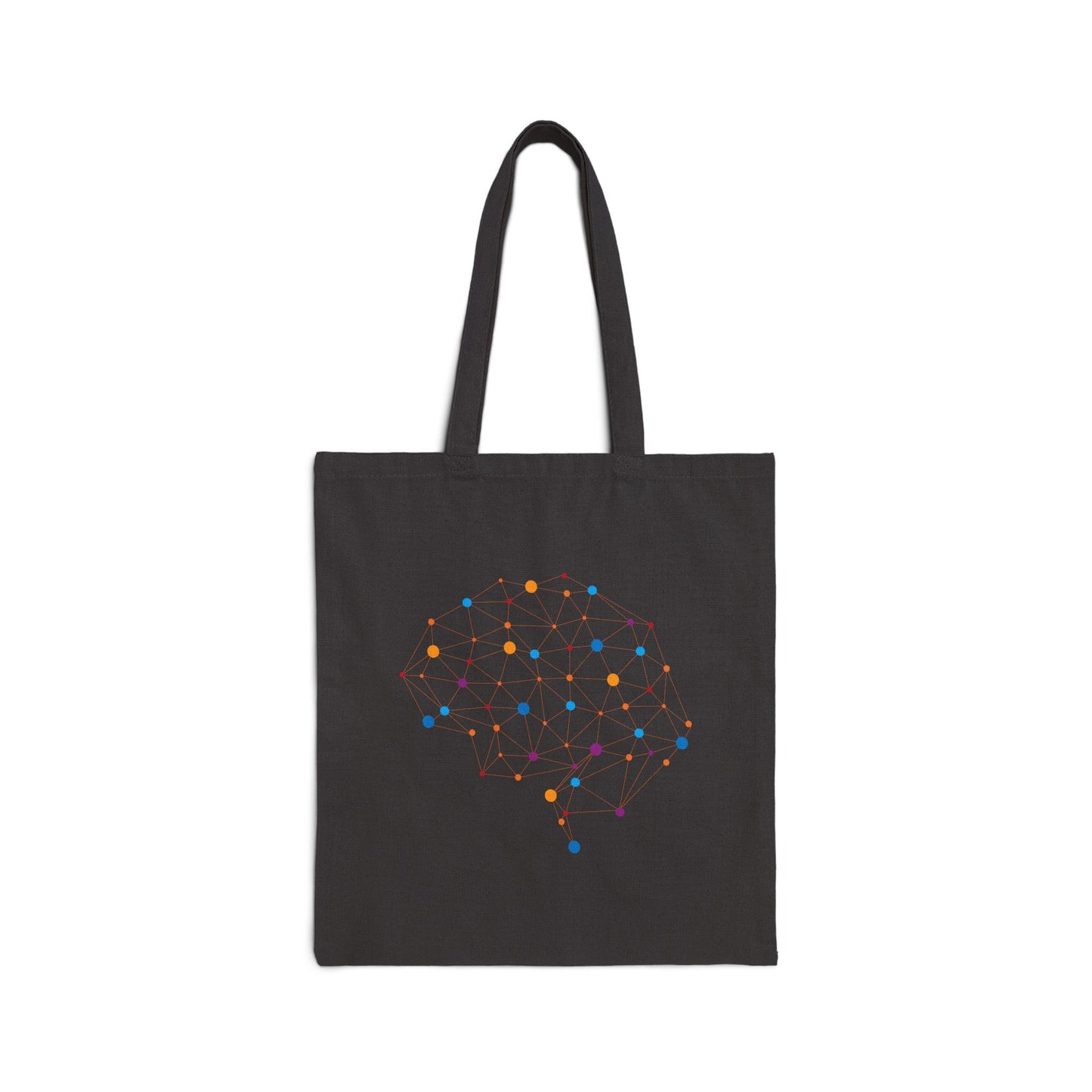 Abstract Brain Cotton Canvas Tote - Colorful Medical Art