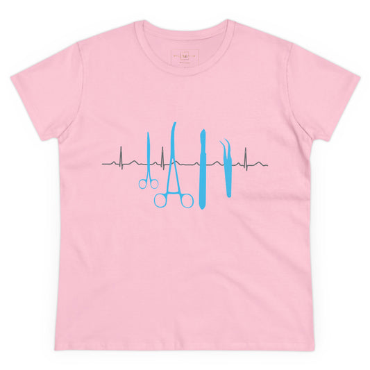 Surgical Tools Women's Mid-weight Cotton Tee - Medical Graphic