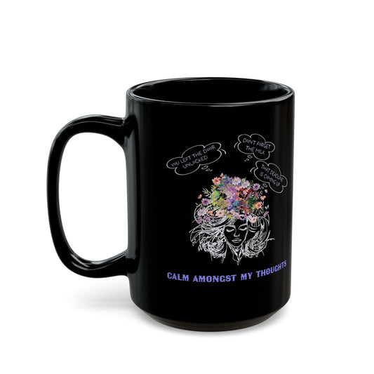 Wellness Calm Thoughts Mental Health Mug (15 oz)