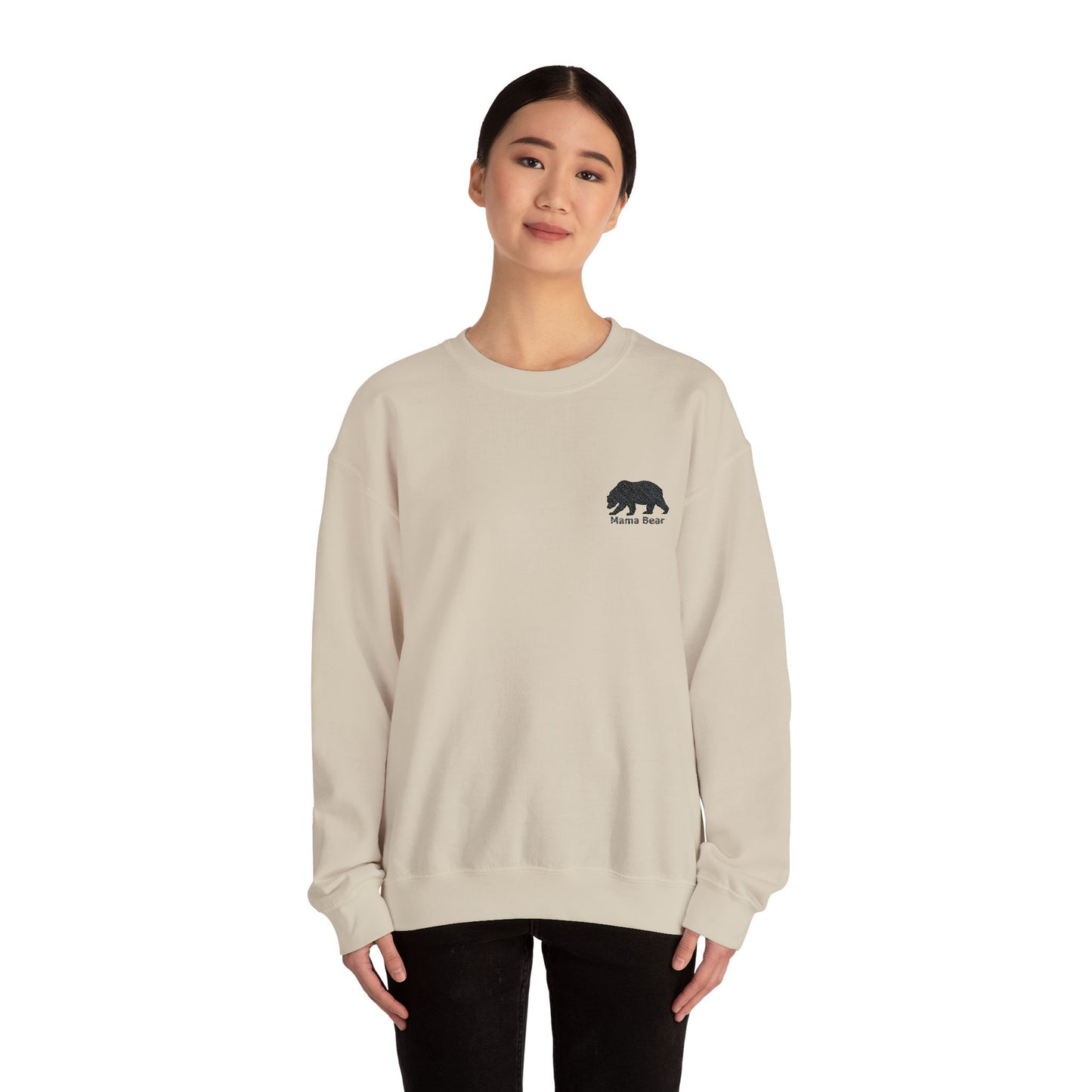 Mama Bear Embroidered Sweatshirt – Cozy, Stylish, and Perfect for Moms