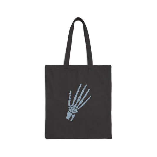 Human Hand Bones Cotton Canvas Tote