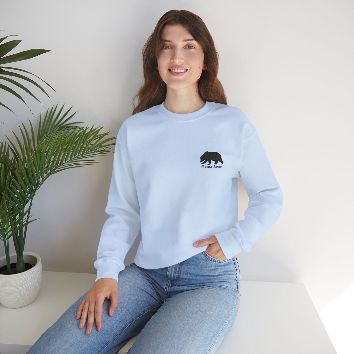 Mama Bear Embroidered Sweatshirt – Cozy, Stylish, and Perfect for Moms