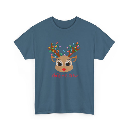 Christmas Crew Reindeer Heavy Cotton T-Shirt